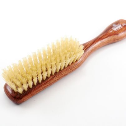 Kent Mens Finest Satinwood Pure Soft White Bristle Rectangular Brush