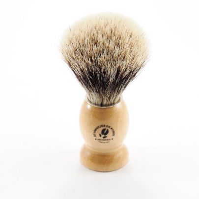 Blaireau blanc bois verni