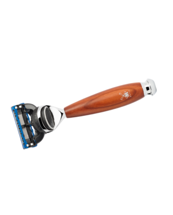 Fusion razor pear wood handle