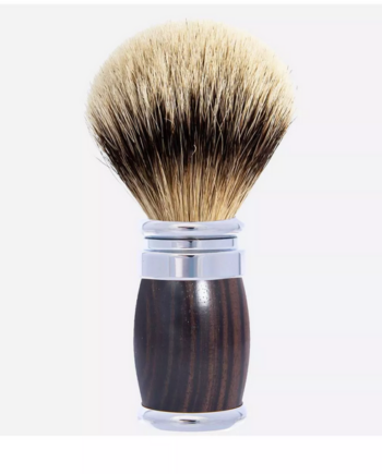 Blaireau blanc Macassar/Chromé